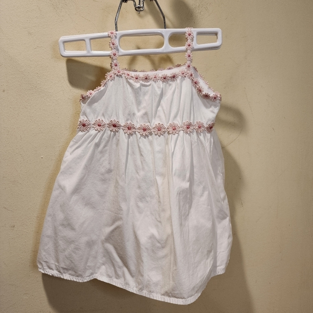KOALA KIDS White And Pink 100% Cotton Baby Girls Dress size 24Mos